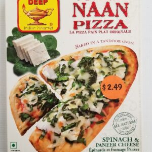 SPINACH PANEER NAAN PIZZA