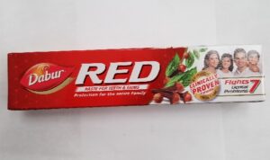 RED TOOTHPASTE