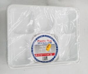 PLASTIC DINNER PLATE 6 COMP