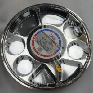 PLASTIC PLUS 9 COMP METALIC DINNER PLATE